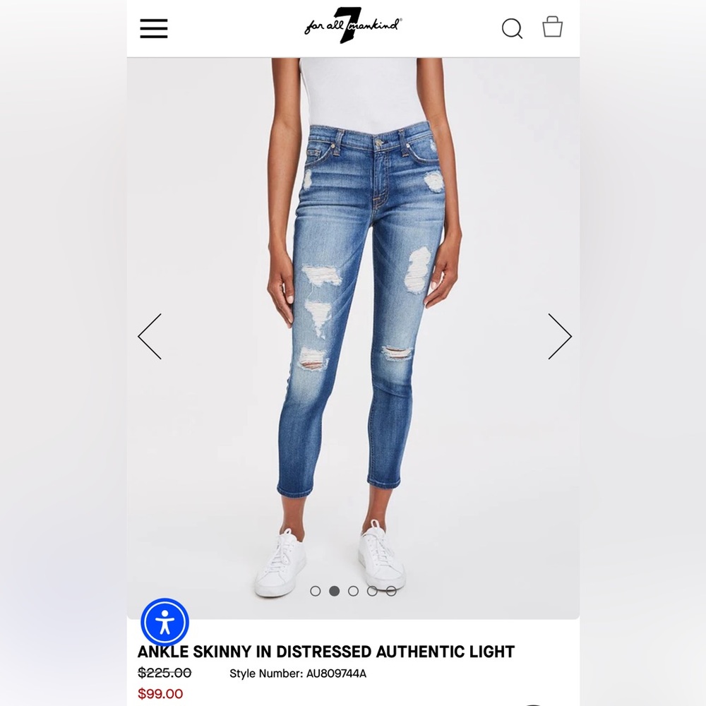 The Ankle Skinny Jean Distressed
